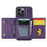 DG.MING M5 Series For iPhone 13 Pro Case Magnetic Wallet Anti-drop PU+PC+TPU Phone Cover - Purple - 2