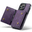 DG.MING M5 Series For iPhone 13 Pro Case Magnetic Wallet Anti-drop PU+PC+TPU Phone Cover - Purple - 7