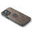 DG.MING For iPhone 15 Case Logo View Anti-Drop PU Leather Coated PC+TPU Cover - Coffee - 5
