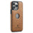 DG.MING For iPhone 12 / 12 Pro Case Logo View PU Leather+PC+TPU Anti-Scratch Cover - Brown - 2