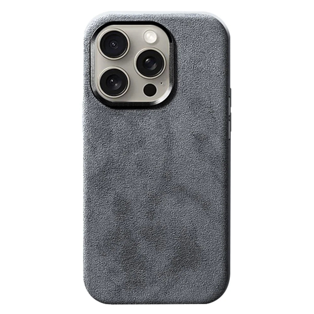 For iPhone 15 Pro Case PC Phone Cover Compatible with MagSafe - Light Grey - 1