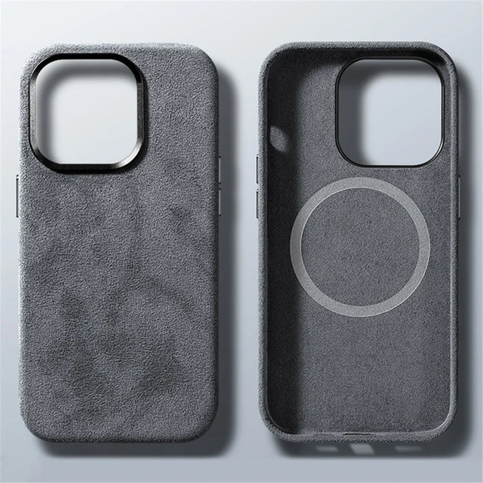 For iPhone 15 Pro Case PC Phone Cover Compatible with MagSafe - Light Grey - 2