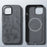 For iPhone 15 Case Compatible with MagSafe Suede PC Phone Protective Shell - Light Grey - 2