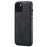 DG.MING For iPhone 15 Plus Case PC+TPU+PU Leather Coated Hybrid Cover - Black - 1