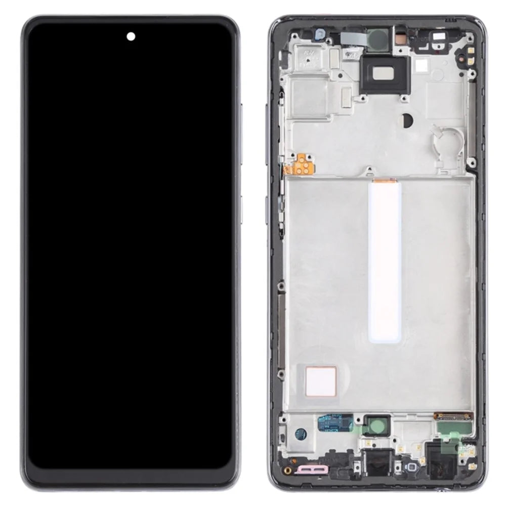For Samsung Galaxy A52 4G A525 / A52 5G A52 Grade C LCD Screen and Digitizer Assembly + Frame Replacement Part (TFT Technology) (without Logo) - Black - 1