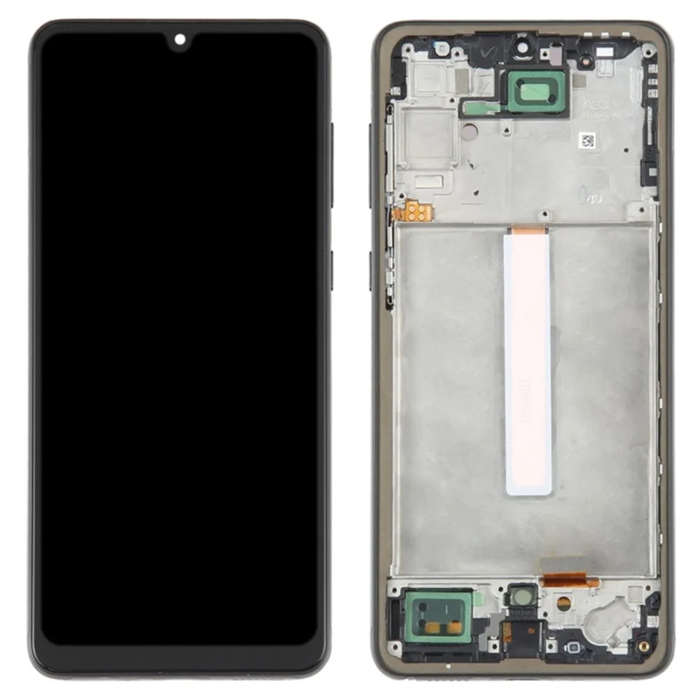 For Samsung Galaxy A33 5G A336 Grade C OLED Screen and Digitizer Assembly + Frame Part (Without Logo) - Black - 1