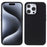 For iPhone 15 Pro Case Anti-Scratch Ultra-Slim Silicone Phone Back Cover - Black - 1