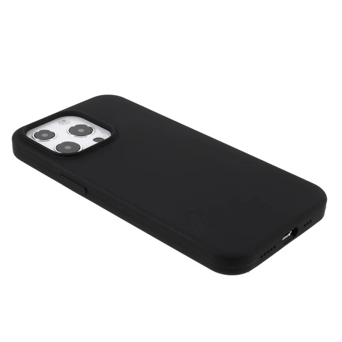 For iPhone 15 Pro Case Anti-Scratch Ultra-Slim Silicone Phone Back Cover - Black - 4