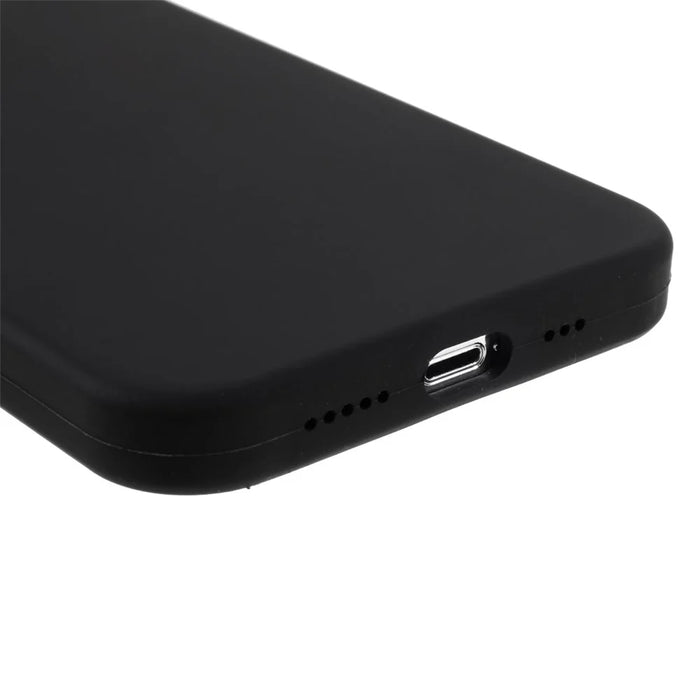 For iPhone 15 Pro Case Anti-Scratch Ultra-Slim Silicone Phone Back Cover - Black - 5