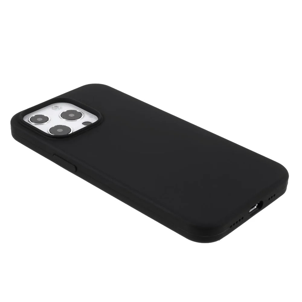 For iPhone 15 Pro Max Case Silicone Shockproof Phone Protective Cover Shell - Black - 4