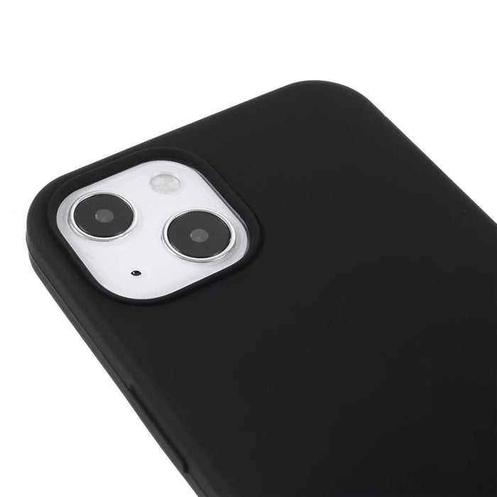 For iPhone 15 Case Drop-proof Silicone Soft Phone Back Cover Protector - Black - 6