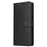 GQ.UTROBE 009 Series for iPhone 15 Case Imprinted PU Leather Wallet Stand Phone Cover - Black - 6