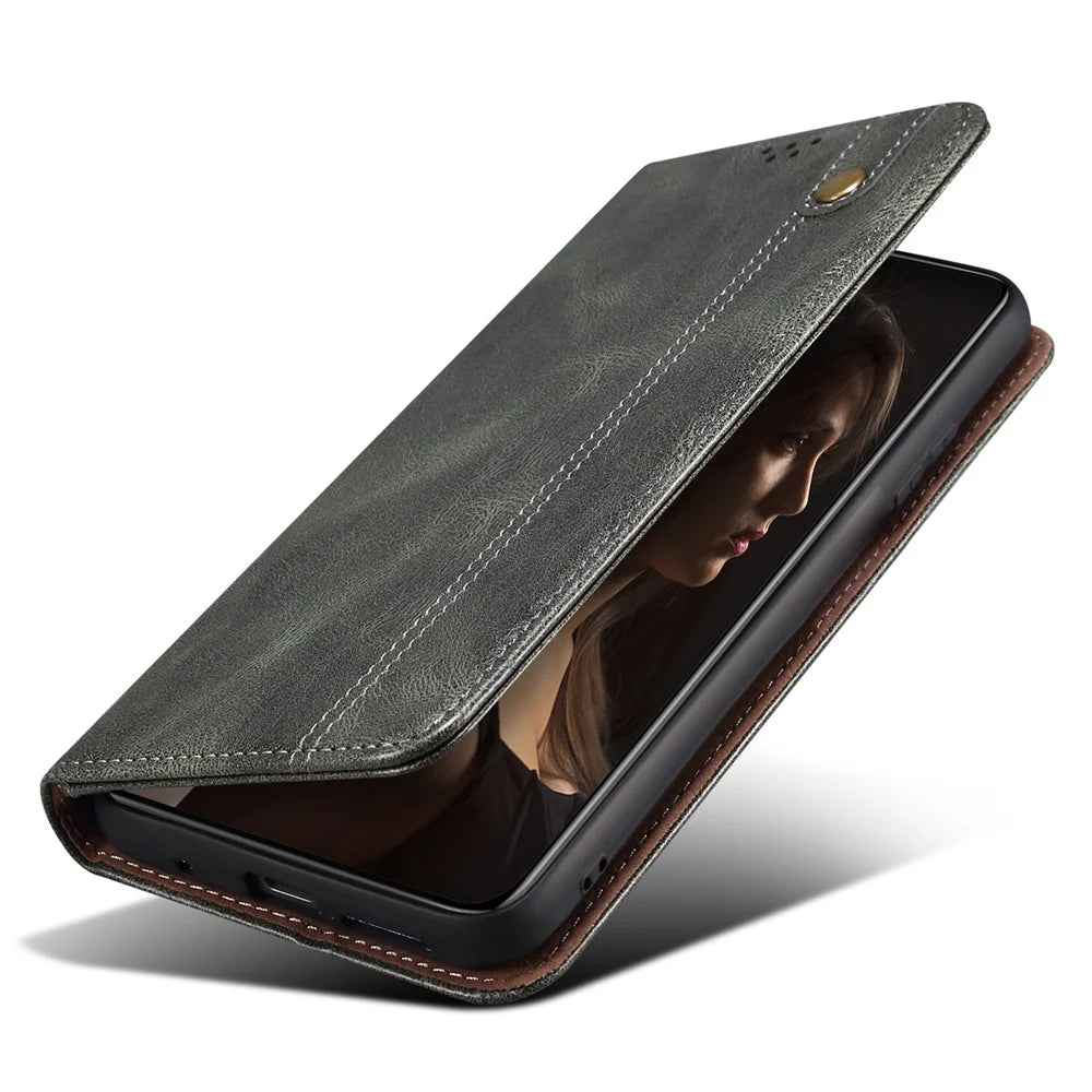 For Samsung Galaxy A05s 4G Case Mobile Phone Cover Stand Wallet TPU + PU Leather Shell - Green - 4
