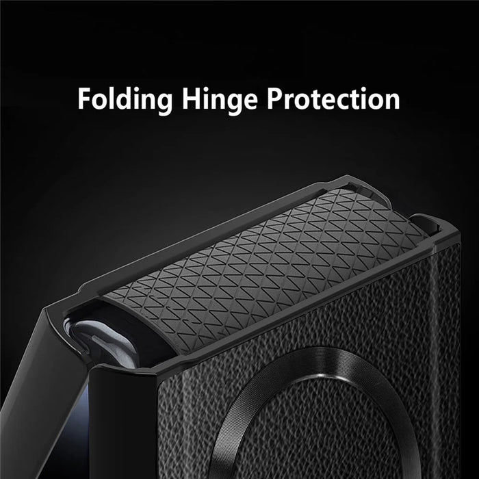 For Samsung Galaxy Z Flip5 5G Kickstand Case Hard PC Phone Cover Magnetic Case - Black - 3