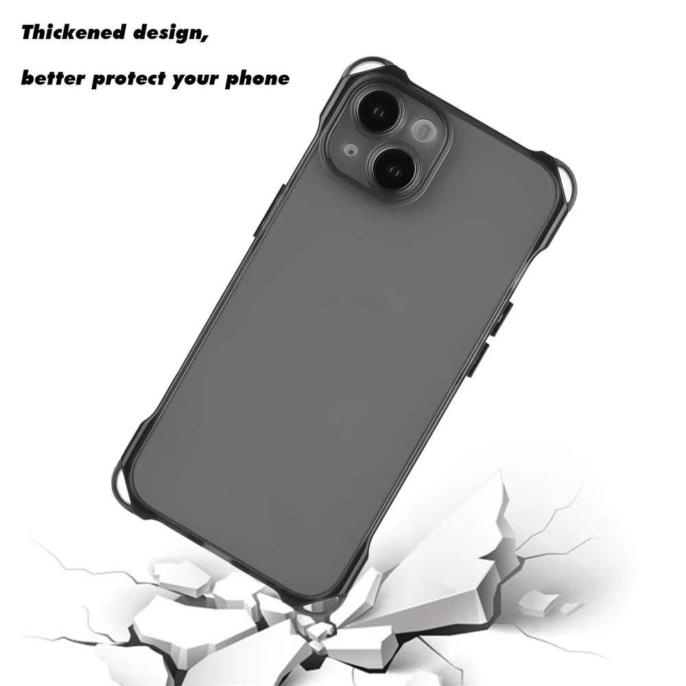 For iPhone 14 Case Slim-Fit Drop Protection Phone Shell TPU Cover - Black - 2