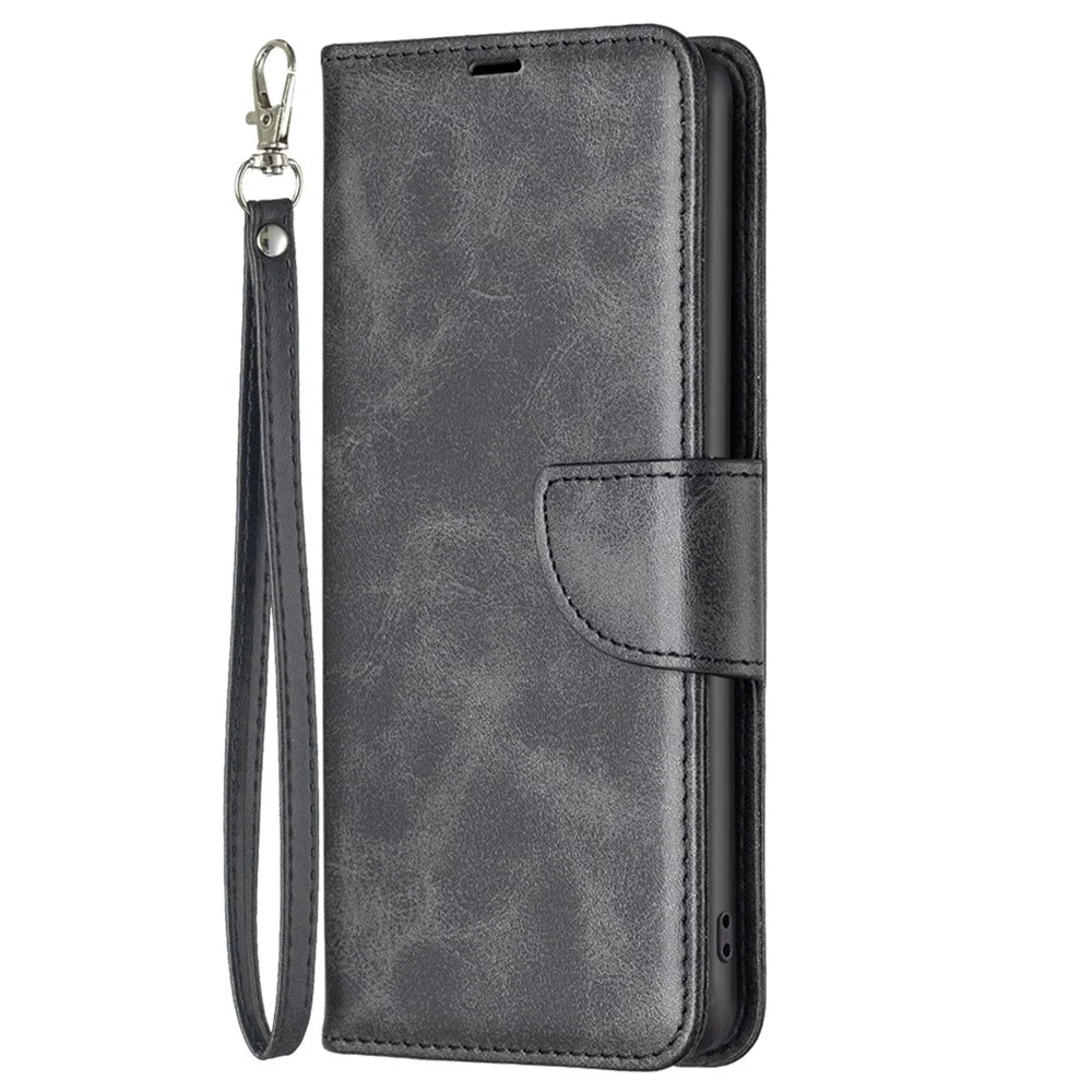 For Samsung Galaxy A05s 4G Case Shockproof PU Leather Phone Cover Stand Wallet - Black - 5
