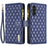 BINFEN COLOR BF Style-15 For Samsung Galaxy A05s 4G Case Zipper Pocket Leather Wallet Stand Phone Cover - Blue - 1