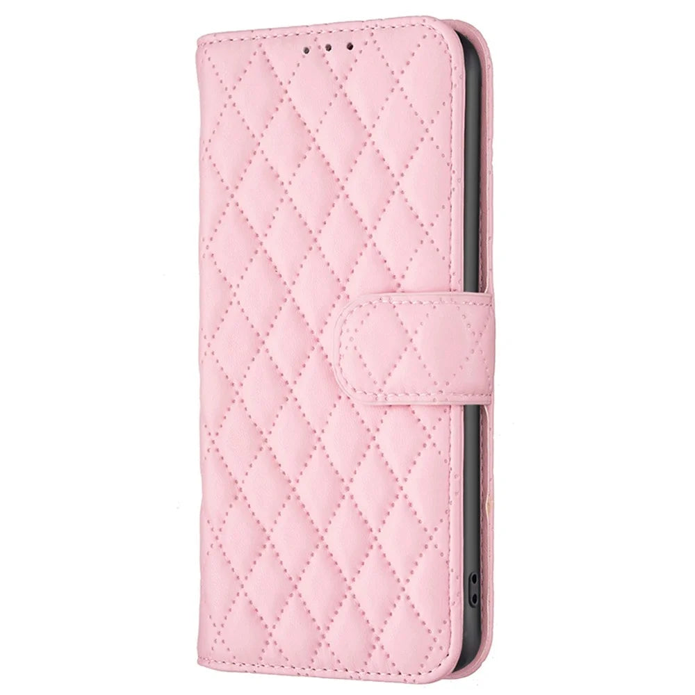 BINFEN COLOR BF Style-14 for Samsung Galaxy A05s 4G Case Imprinted Wallet Stand Leather Phone Cover - Pink - 6