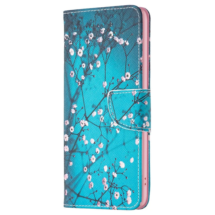 PU Leather Phone Cover for Samsung Galaxy A05s 4G Case with Wallet Stand - Plum Blossom - 5