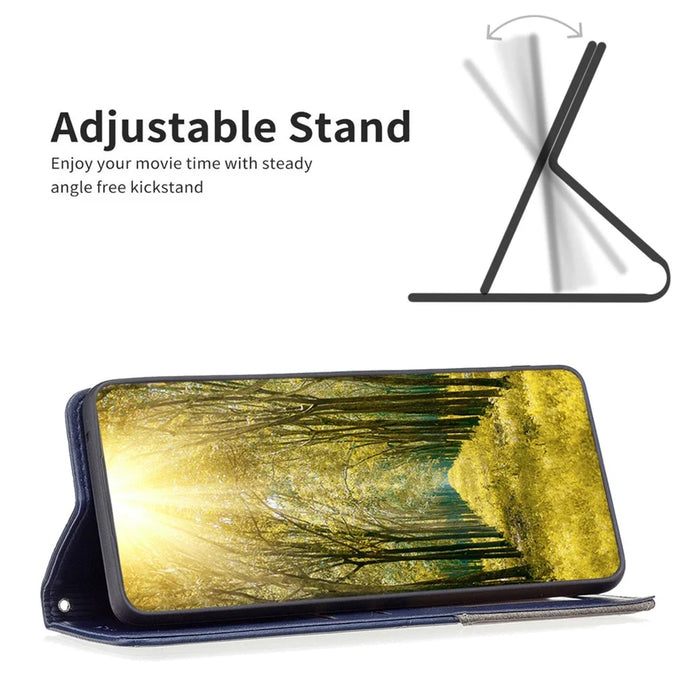 Phone Cover for Samsung Galaxy A05s 4G Case Imprinted Leather Phone Shell - Blue - 3