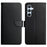 HT02 For Samsung Galaxy A05s 4G Case Anti-Scratch Genuine Cow Leather Phone Cover - Black - 1