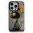 For iPhone 15 Plus Graffiti Case PC+TPU Animal Pattern Phone Cover - Black Cat - 1