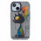 For iPhone 15 Plus Graffiti Case PC+TPU Animal Pattern Phone Cover - Black Cat - 3