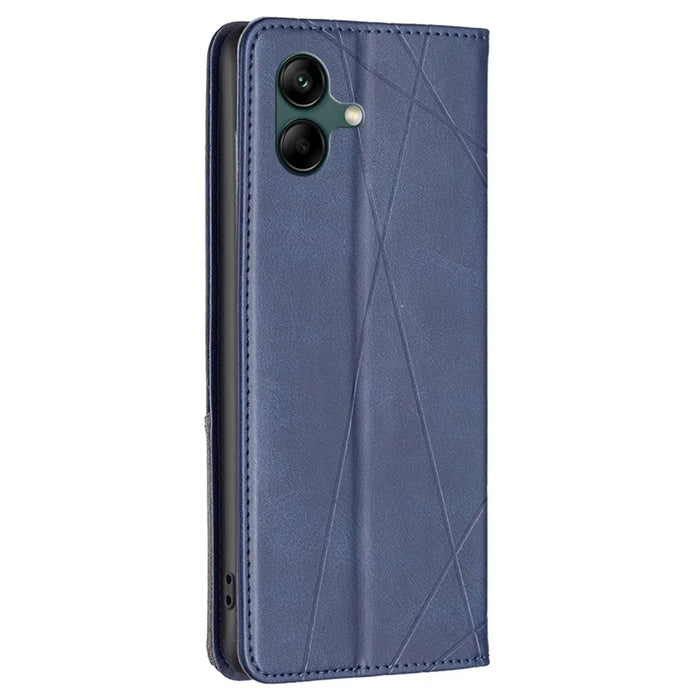 Phone Cover for Samsung Galaxy A05 4G Case Imprinted PU Leather Anti-Drop Shell - Blue - 7