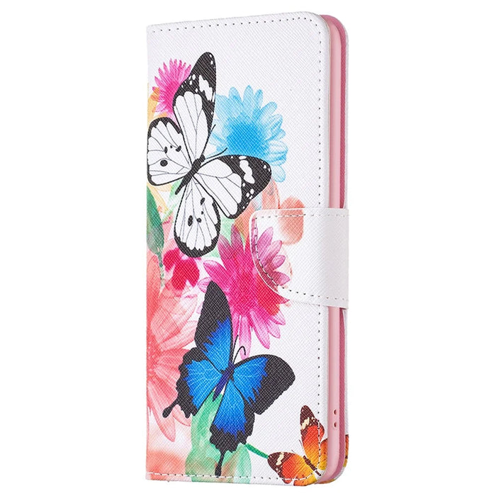 For Samsung Galaxy A05 4G Leather Case Wallet Stand Phone Cover - Two Butterflies - 5