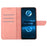 HT05 For Samsung Galaxy A05 4G Case PU Leather Imprinted Line Phone Stand Cover - Pink - 2