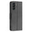 For Samsung Galaxy A15 4G Wallet Case with Wrist Strap Litchi Texture Leather Phone Stand Cover - Black - 5