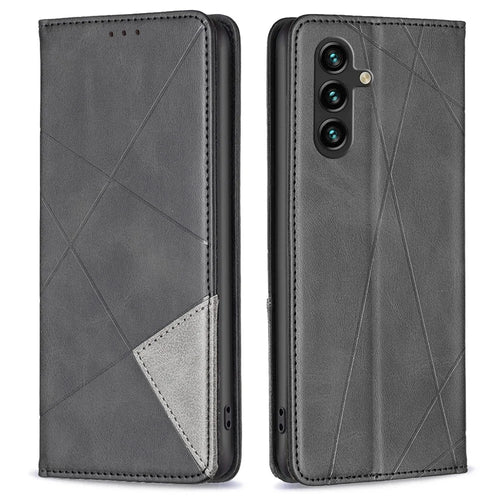 For Samsung Galaxy A15 4G Case Phone Stand Cover with Card Slots - Black - 1