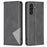 For Samsung Galaxy A15 4G Case Phone Stand Cover with Card Slots - Black - 1