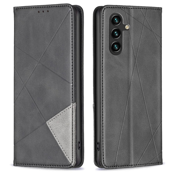 For Samsung Galaxy A15 4G Case Phone Stand Cover with Card Slots - Black - 1