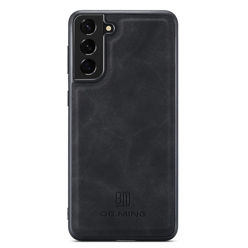 DG.MING For Samsung Galaxy S23+ Case PC+TPU+PU Anti-Scratch Phone Case - Black - 1