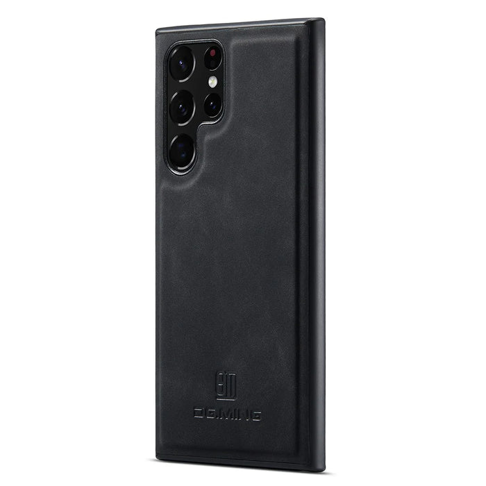 DG.MING PC+TPU+PU Phone Cover for Samsung Galaxy S23 Ultra Case Anti-Scratch Protective Case - Black - 3