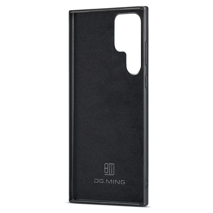 DG.MING PC+TPU+PU Phone Cover for Samsung Galaxy S23 Ultra Case Anti-Scratch Protective Case - Black - 4