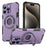 Kickstand Phone Cover for iPhone 15 Pro Case Compatible with MagSafe PC+TPU Shockproof Case - Purple - 1