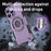 Kickstand Phone Cover for iPhone 15 Pro Case Compatible with MagSafe PC+TPU Shockproof Case - Purple - 6