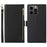 For iPhone 15 Pro Case Litchi Texture Zipper Pocket Anti-drop Leather Cover with Strap - Black - 1