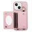 For iPhone 15 Case PU+TPU Phone Cover Card Slot Protective Case - Light Purple - 3