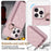 PU+TPU Cover for iPhone 15 Pro Case Card Slot Shockproof Phone Case - Light Purple - 5