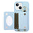 Protective Case for iPhone 15 Plus Case Card Slot PU+TPU Phone Cover - Blue - 3