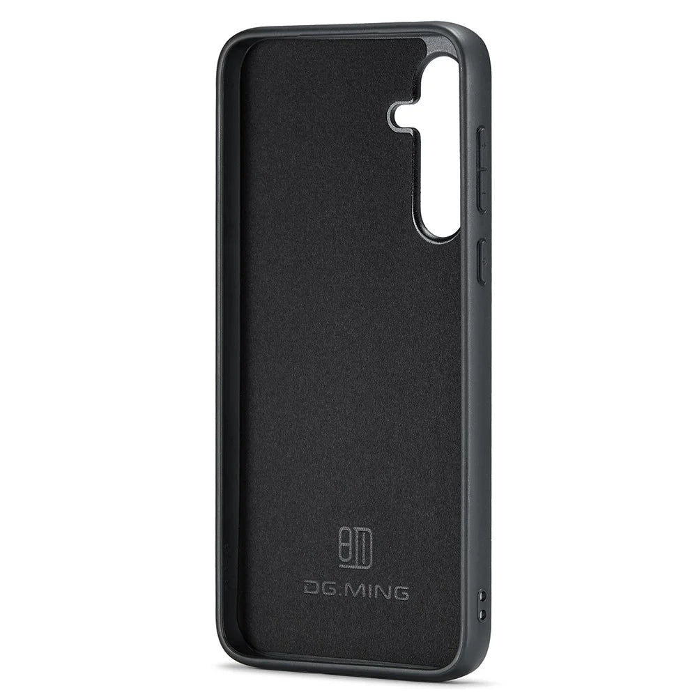 DG.MING Protective Cover for Samsung Galaxy S23 FE Case Anti-Drop PC+TPU+PU Phone Case - Black - 2