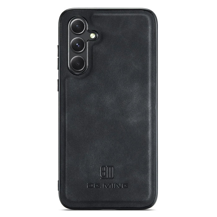 DG.MING Protective Cover for Samsung Galaxy S23 FE Case Anti-Drop PC+TPU+PU Phone Case - Black - 3