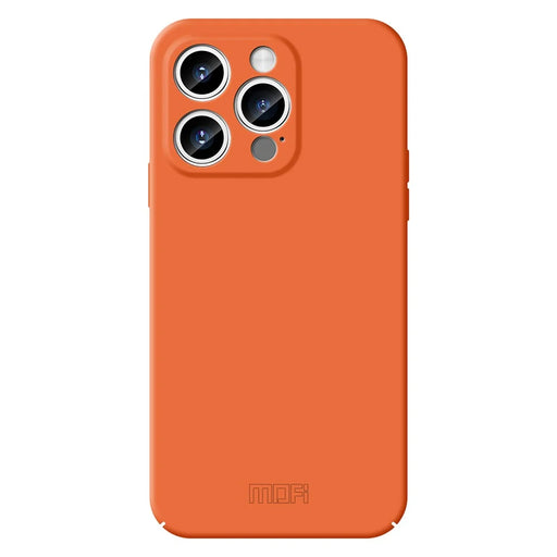 MOFI JK Qin Series For iPhone 14 Pro Max Case Acrylic+TPU Skin-Touch Phone Cover - Orange - 1
