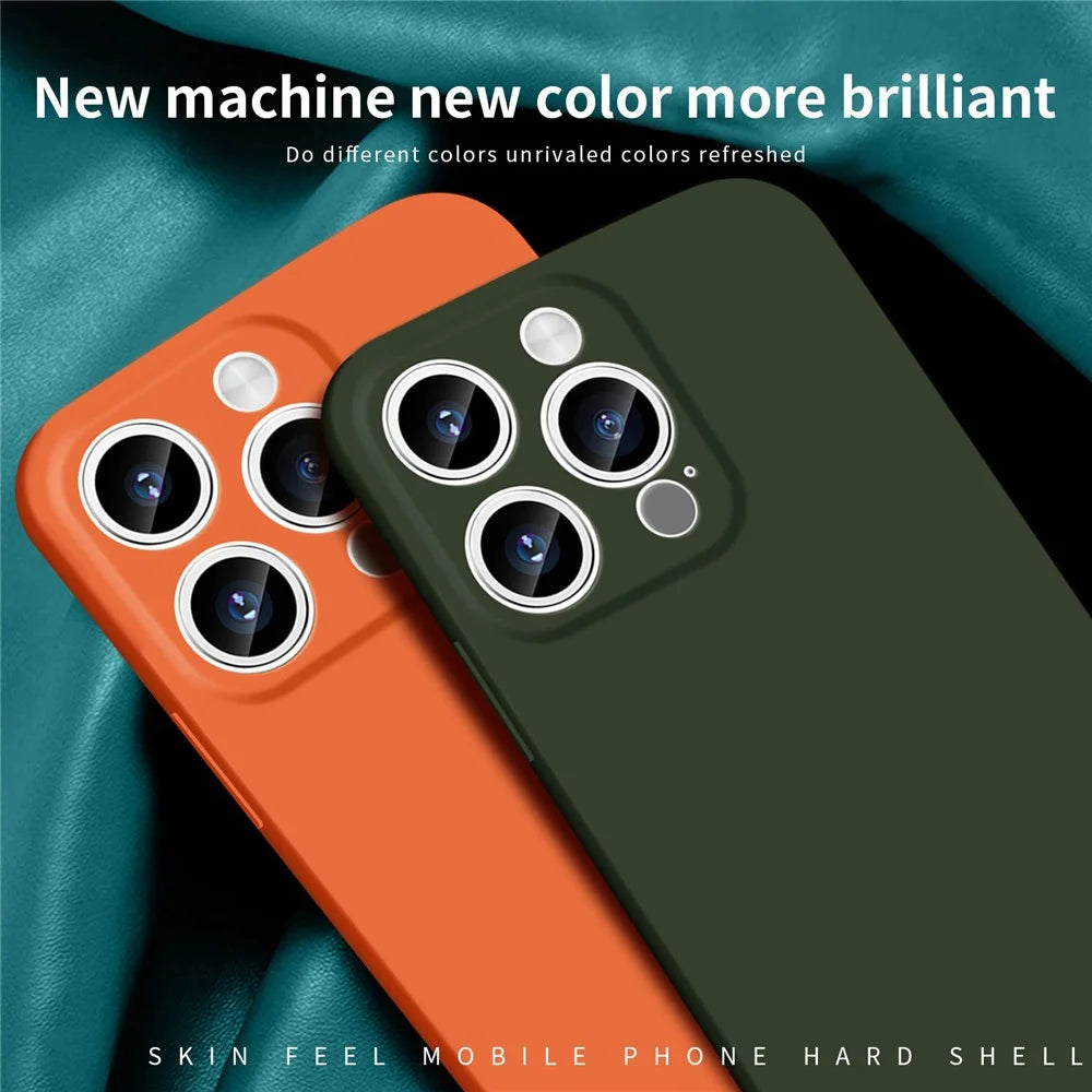 MOFI JK Qin Series For iPhone 14 Pro Max Case Acrylic+TPU Skin-Touch Phone Cover - Orange - 6