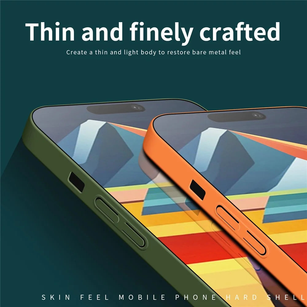 MOFI JK Qin Series For iPhone 14 Pro Max Case Acrylic+TPU Skin-Touch Phone Cover - Orange - 7