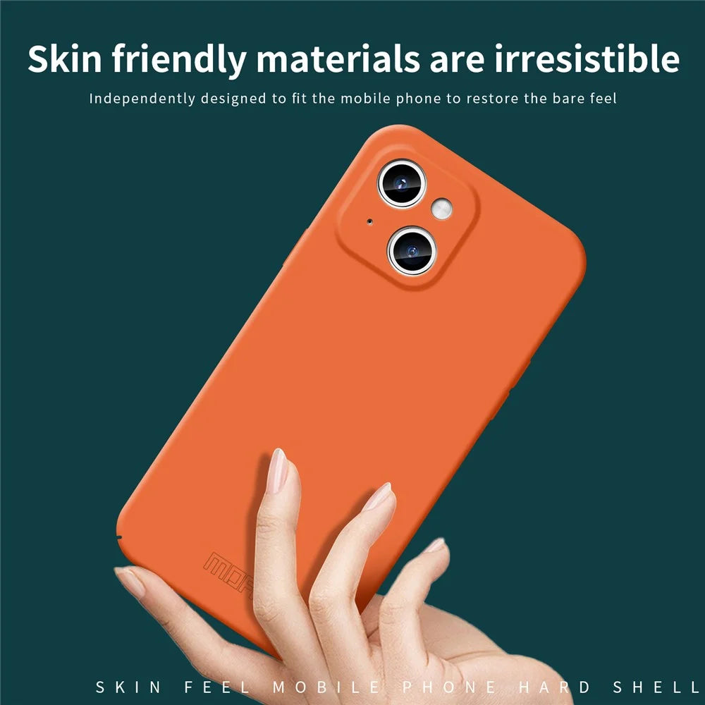 MOFI JK Qin Series For iPhone 14 Case Drop Proof Acrylic+TPU Phone Cover - Orange - 3