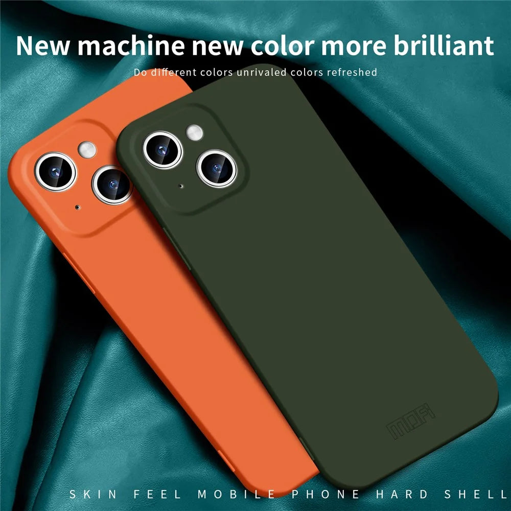 MOFI JK Qin Series For iPhone 14 Case Drop Proof Acrylic+TPU Phone Cover - Orange - 6